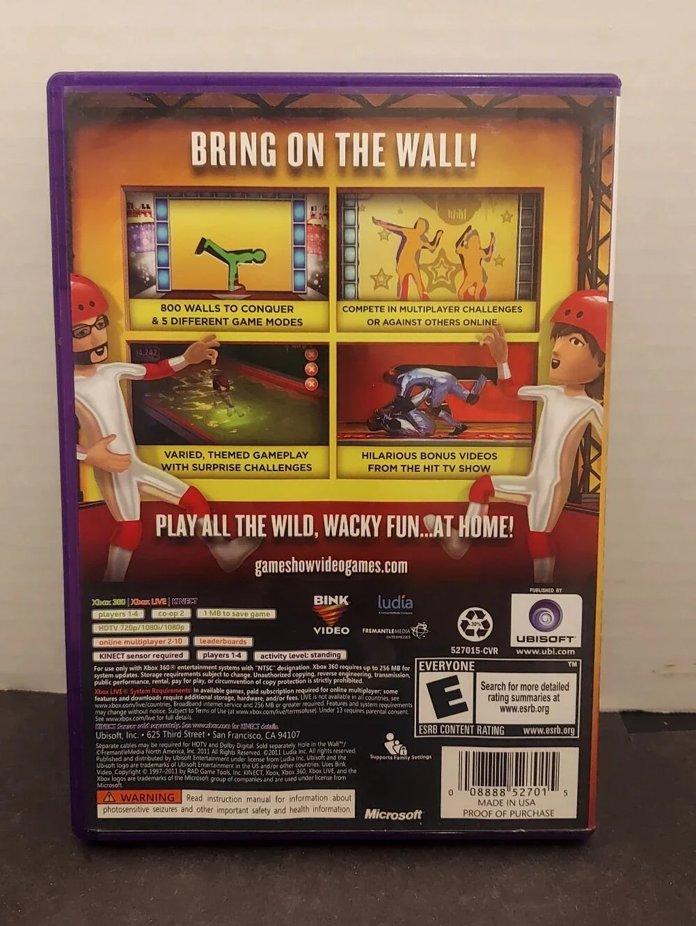 Hole in the Wall Deluxe Edition Xbox 360 Video Game Kids Toy Xbox kinect